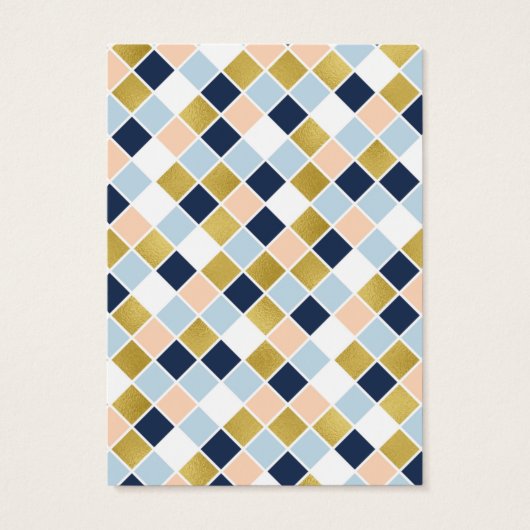 Mod Diamond Squares Verdien beeldschermkaarten Visitekaartje (Achterkant)