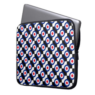 Mod doel patroon polka stippen mode UK vintage Laptop Sleeve