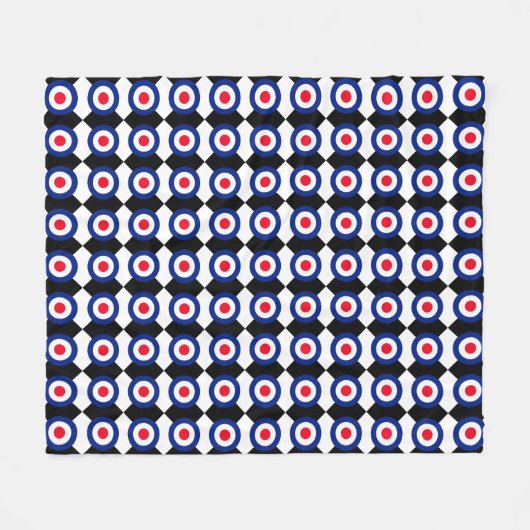 MOD Doel Rondsel op Checkers Fleece Deken (Voorkant (Horizontaal))