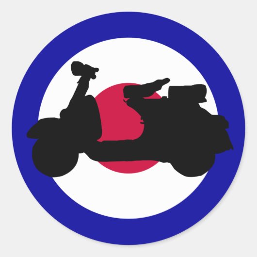 Mod Doel Scooter Silhouet Sticker (Voorkant)