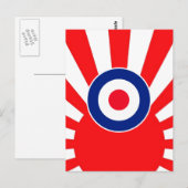 MOD-doelrozet op burst Japan Briefkaart (Voorkant / Achterkant)