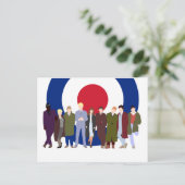 Mod Doelscooterist briefkaart (Staand voorkant)
