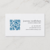 Mod donkerblauw QR-CODE-Visitekaartje Visitekaartje (Voorkant)