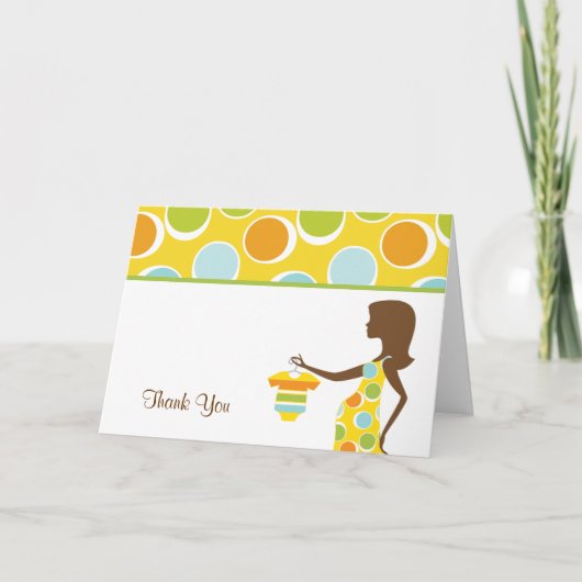 Mod Dot Mom To Be Thank You Note Kaarten (Voorkant)