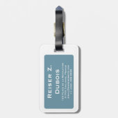 mod eiffeltoren bagagelabel (Achterkant verticaal)