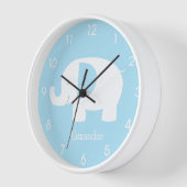 Mod Elephant Baby Blue Minimalist Nursery (Hoek)