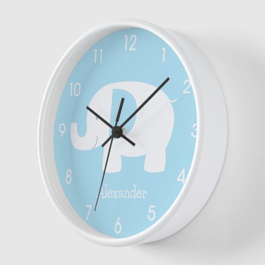 Mod Elephant Baby Blue Minimalist Nursery (Hoek)