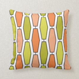 Mod Elongated Hexagon, Oranje en Avocado Kussen