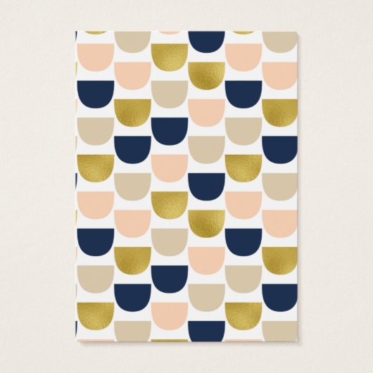 Mod Fish Scale Pattern Verdien DisplayCard Visitekaartje (Achterkant)