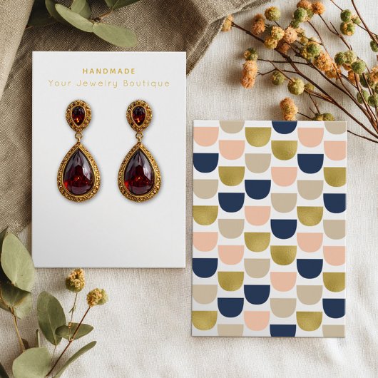 Mod Fish Scale Pattern Verdien DisplayCard Visitekaartje