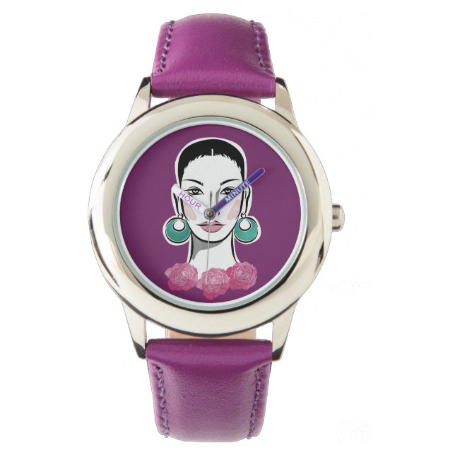 Mod Fleur Woman 1960 Horloge (Voorkant)