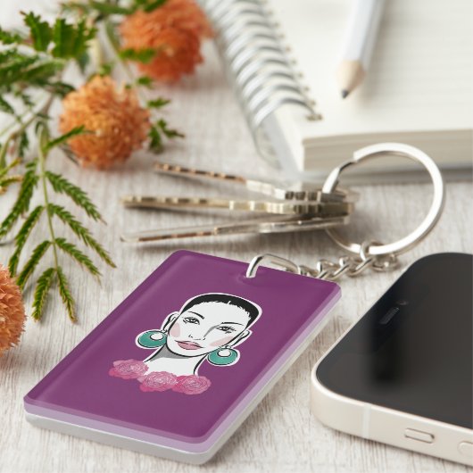 Mod Fleur Woman 1960 Sleutelhanger (Voorkant Rechts)