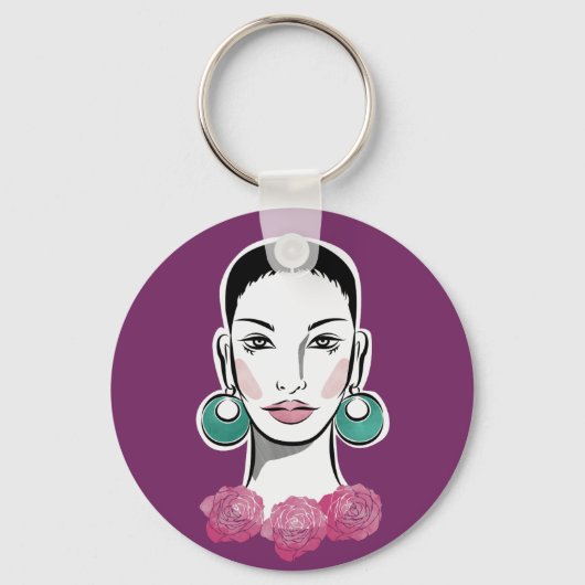 Mod Fleur Woman 1960 Sleutelhanger (Voorkant)