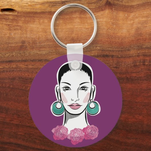 Mod Fleur Woman 1960 Sleutelhanger (Voorkant)