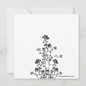 Mod Floral Bridal Shower Nobelprijs zwart wit Kaart (Achterkant)