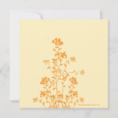 Mod Floral Bridal Shower Uitnodiging Sinaasappel C (Achterkant)
