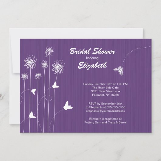 Mod Floral Butterfly Vrijgezellenfeest Invite Paar Kaart (Voorkant)