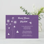 Mod Floral Butterfly Vrijgezellenfeest Invite Paar Kaart (Staand voorkant)