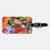 mod floral paisley abstract bagagelabel (Voorkant horizontaal)