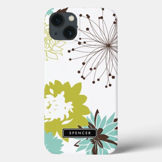 Mod Floral Patroon Gepersonaliseerde iPad Air Case (Achterkant)