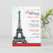 Mod Flourish Eiffel Tower Parisian Vrijgezellenfee Kaart (Staand voorkant)