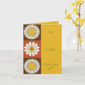 Mod Flower Bold White Yellow Day Greep Kaart (Gele Bloem)