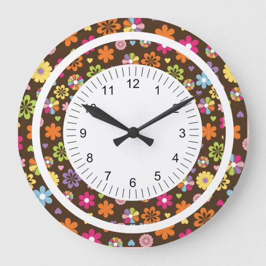 Mod Flower Grote Klok (Voorkant)