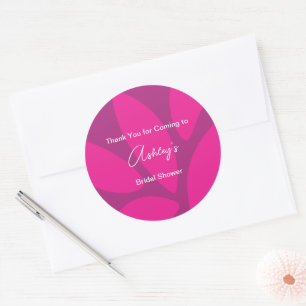 Mod Flower Petals Botanical Fuchsia Vrijgezellenfe Ronde Sticker