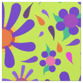 Mod Flowers op Peridot Large Repat Stof (Close Up)