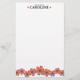 Mod Flowers Persoonlijke Stationery Briefpapier