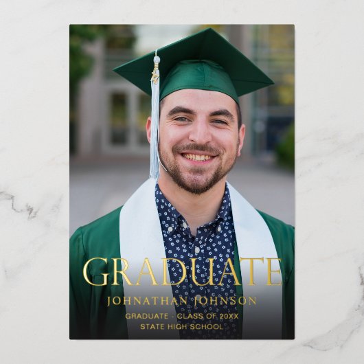 Mod Foto Afstuderen Folie Afstuderen Aankondiging (Voorkant)