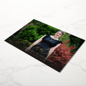MOD Foto & Calligrafie 4 Afstuderen Folie Uitnodiging (Gedraaid)