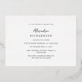 MOD Foto & Calligrafie 4 Afstuderen Folie Uitnodiging (Achterkant)