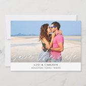 MOD Foto & Calligrafie 4 W Save the Date Kaart (Voorkant)