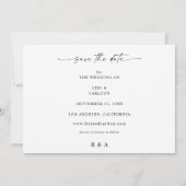 MOD Foto & Calligrafie 4 W Save the Date Kaart (Achterkant)