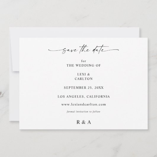 MOD Foto en kalligrafie 4 W Bespaar de Datum Kaart (Achterkant)