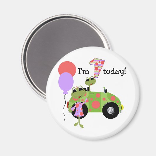 Mod Frogs 1e verjaardag Magneet (Voorkant / Achterkant)