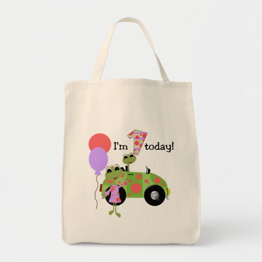 Mod Frogs 1e verjaardag Tote Bag (Voorkant)