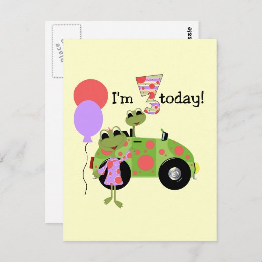 Mod Frogs 3e verjaardag Tshirts en geschenken Briefkaart (Voorkant / Achterkant)