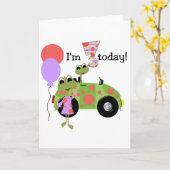 Mod Frogs 3e verjaardag Tshirts en geschenken Kaart (Gele Bloem)