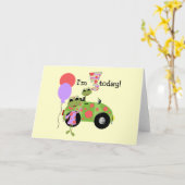 Mod Frogs 3e verjaardag Tshirts en geschenken Kaart (Gele Bloem)