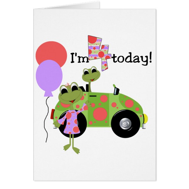 Mod Frogs 4e verjaardag Tshirts en geschenken (Voorkant)