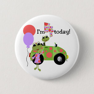 Mod Frogs 4e verjaardag Tshirts en geschenken Ronde Button 5,7 Cm