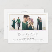 Mod Galerij EDITABLE KLEUR sparen de Datum Briefkaart (Voorkant / Achterkant)