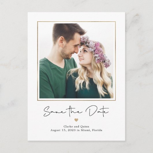 Mod Galerij EDITABLE KLEUR sparen de Datum Briefkaart (Voorkant)