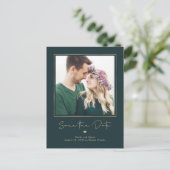 Mod Galerij EDITABLE KLEUR sparen de Datum Briefkaart (Staand voorkant)