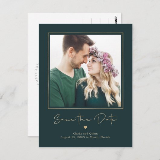 Mod Galerij EDITABLE KLEUR sparen de Datum Briefkaart (Voorkant / Achterkant)