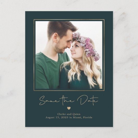 Mod Galerij EDITABLE KLEUR sparen de Datum Briefkaart (Voorkant)