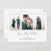 Mod Galerij EDITABLE KLEUR sparen de Datum Briefkaart (Voorkant / Achterkant)