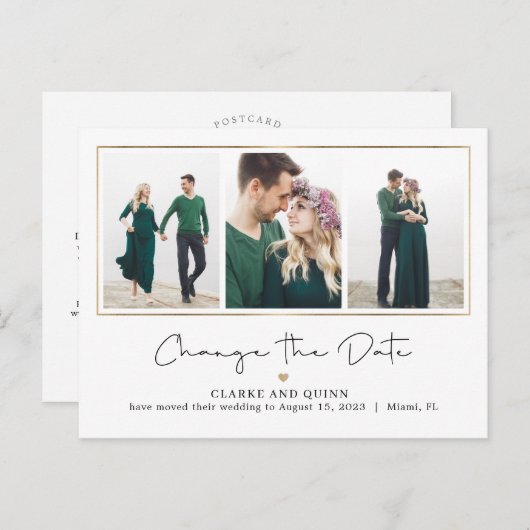 Mod Galerij EDITABLE KLOR De datum wijzigen Briefkaart (Voorkant / Achterkant)